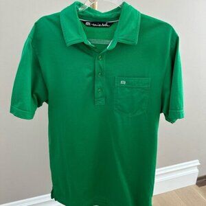 Travis Mathew Green Golf Polo Shirt Men's Small